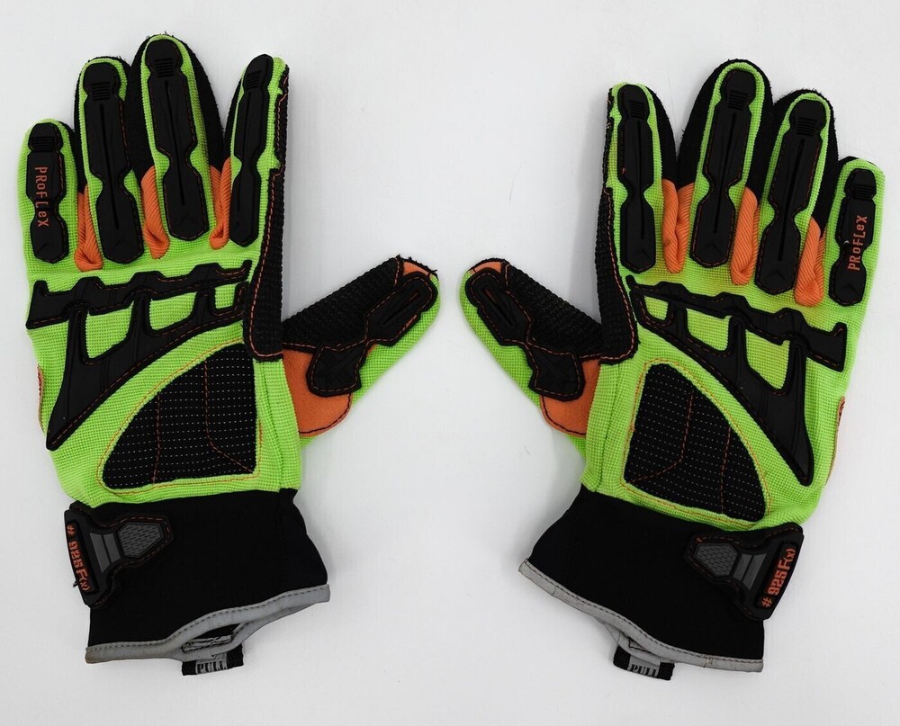 Ergodyne ProFlex 925F(x) Work Gloves Mens Large Lime Orange Impact Resistant